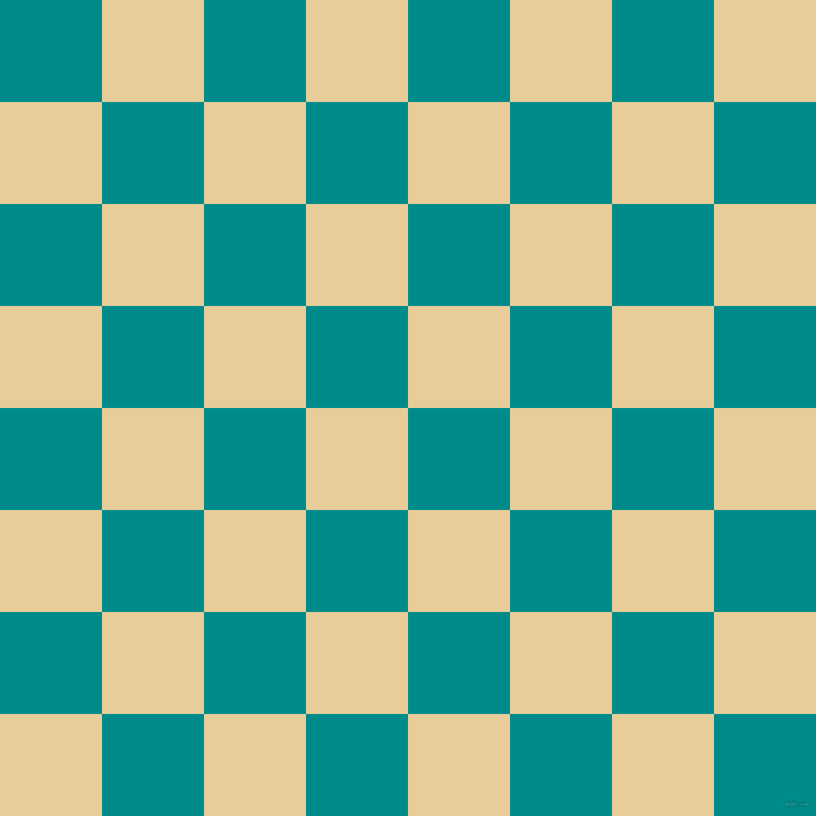 checkered chequered squares checkers background checker pattern, 144 pixel squares size, , Dark Cyan and Chamois checkers chequered checkered squares seamless tileable