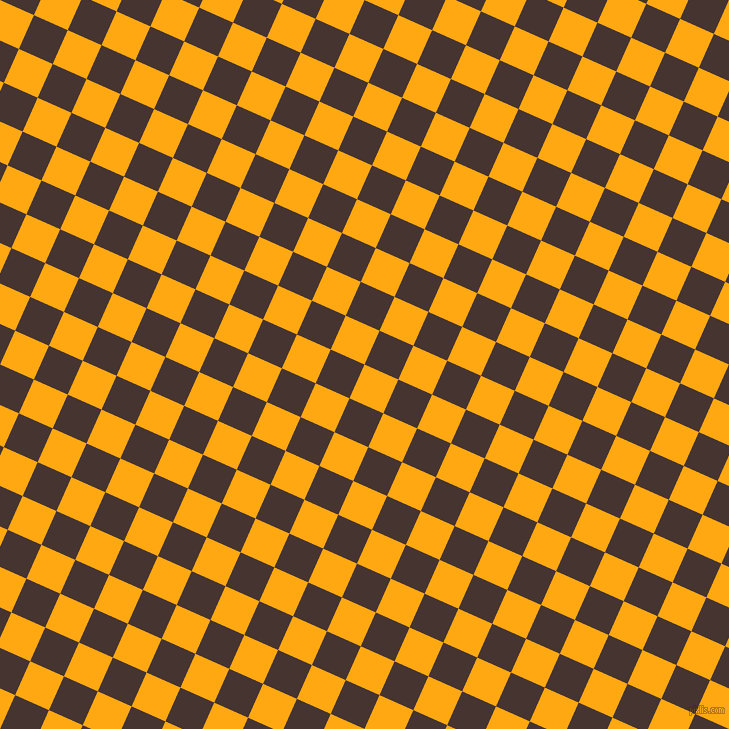 66/156 degree angle diagonal checkered chequered squares checker pattern checkers background, 37 pixel squares size, Dark Tangerine and Cedar checkers chequered checkered squares seamless tileable