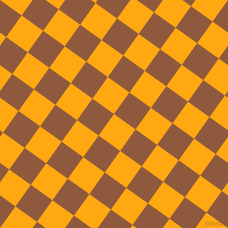 54/144 degree angle diagonal checkered chequered squares checker pattern checkers background, 53 pixel square size, , Dark Tangerine and Rope checkers chequered checkered squares seamless tileable