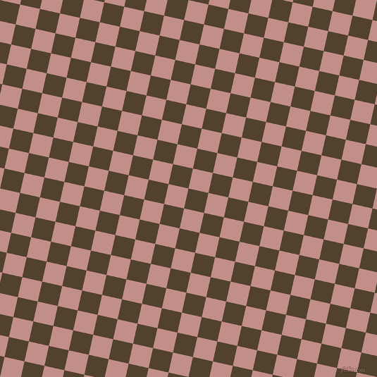 77/167 degree angle diagonal checkered chequered squares checker pattern checkers background, 29 pixel squares size, , Deep Bronze and Oriental Pink checkers chequered checkered squares seamless tileable