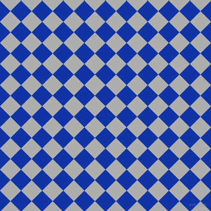 45/135 degree angle diagonal checkered chequered squares checker pattern checkers background, 30 pixel squares size, , Egyptian Blue and Bombay checkers chequered checkered squares seamless tileable