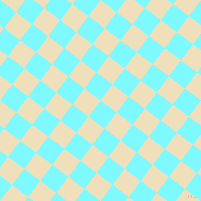 53/143 degree angle diagonal checkered chequered squares checker pattern checkers background, 65 pixel square size, , Electric Blue and Dutch White checkers chequered checkered squares seamless tileable