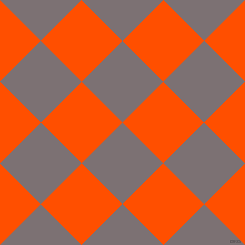 45/135 degree angle diagonal checkered chequered squares checker pattern checkers background, 189 pixel squares size, , Empress and International Orange checkers chequered checkered squares seamless tileable