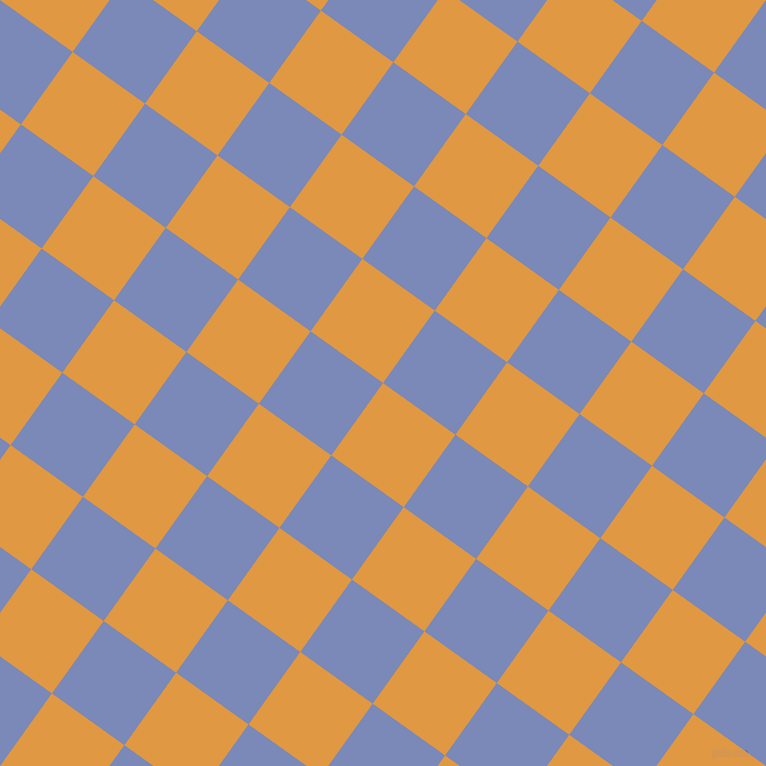 54/144 degree angle diagonal checkered chequered squares checker pattern checkers background, 89 pixel square size, , Fire Bush and Wild Blue Yonder checkers chequered checkered squares seamless tileable
