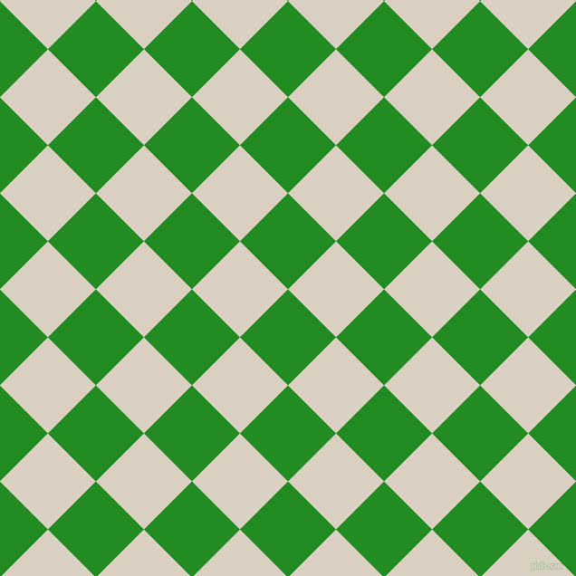 45/135 degree angle diagonal checkered chequered squares checker pattern checkers background, 75 pixel square size, , Forest Green and Blanc checkers chequered checkered squares seamless tileable