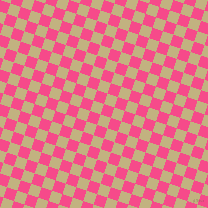 72/162 degree angle diagonal checkered chequered squares checker pattern checkers background, 38 pixel square size, French Rose and Ecru checkers chequered checkered squares seamless tileable