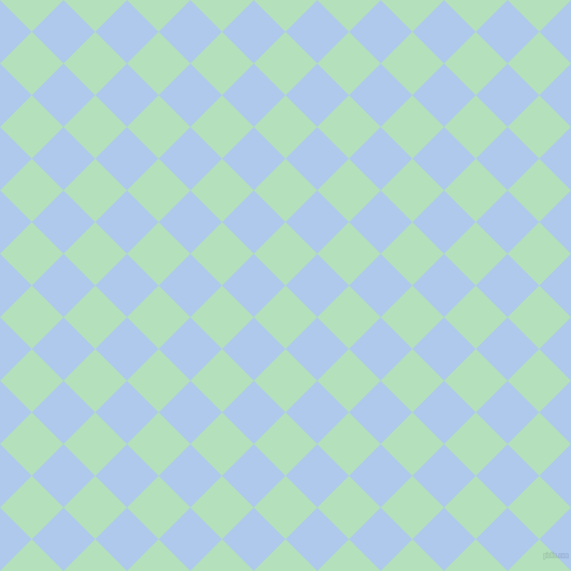 45/135 degree angle diagonal checkered chequered squares checker pattern checkers background, 63 pixel squares size, , Fringy Flower and Tropical Blue checkers chequered checkered squares seamless tileable
