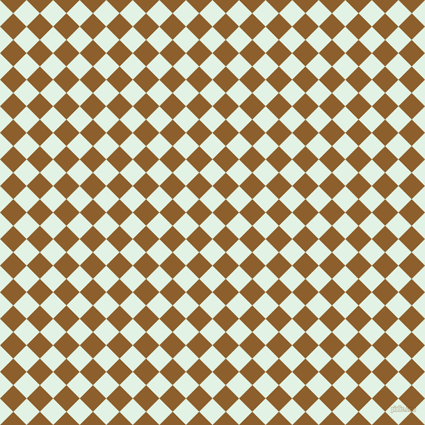 45/135 degree angle diagonal checkered chequered squares checker pattern checkers background, 27 pixel squares size, , Frosted Mint and Rusty Nail checkers chequered checkered squares seamless tileable
