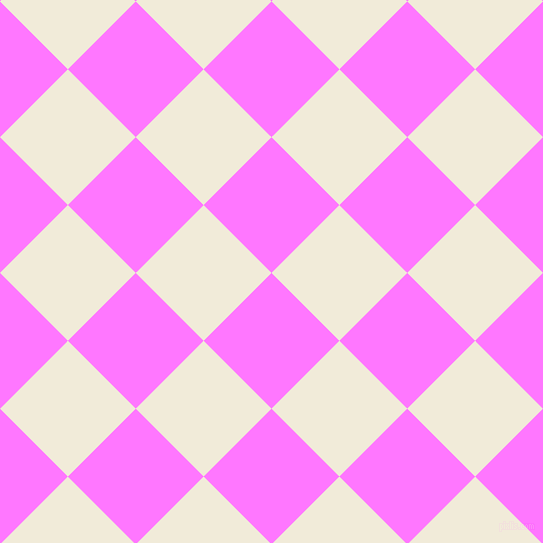 45/135 degree angle diagonal checkered chequered squares checker pattern checkers background, 96 pixel squares size, , Fuchsia Pink and Orchid White checkers chequered checkered squares seamless tileable