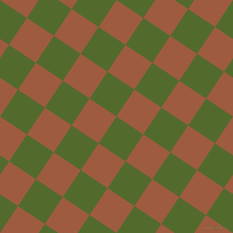 56/146 degree angle diagonal checkered chequered squares checker pattern checkers background, 65 pixel square size, , Green Leaf and Sepia checkers chequered checkered squares seamless tileable