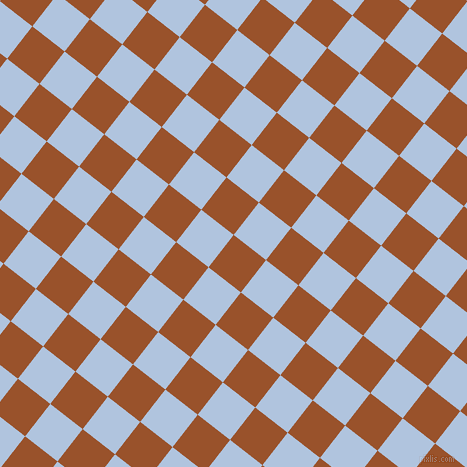 52/142 degree angle diagonal checkered chequered squares checker pattern checkers background, 41 pixel squares size, , Hawaiian Tan and Light Steel Blue checkers chequered checkered squares seamless tileable