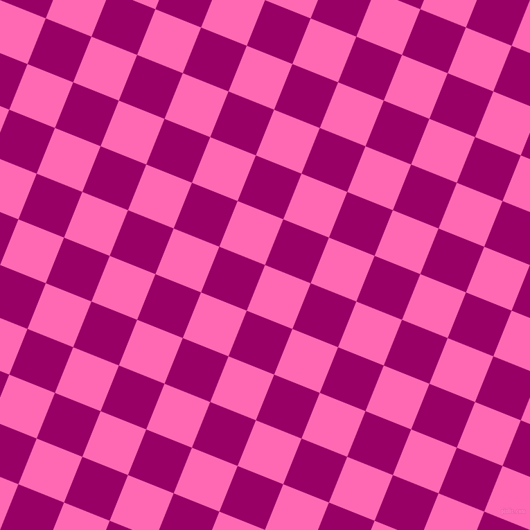 68/158 degree angle diagonal checkered chequered squares checker pattern checkers background, 71 pixel square size, Hot Pink and Eggplant checkers chequered checkered squares seamless tileable