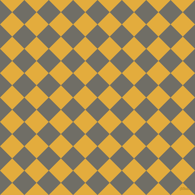45/135 degree angle diagonal checkered chequered squares checker pattern checkers background, 57 pixel squares size, , Ironside Grey and Tulip Tree checkers chequered checkered squares seamless tileable