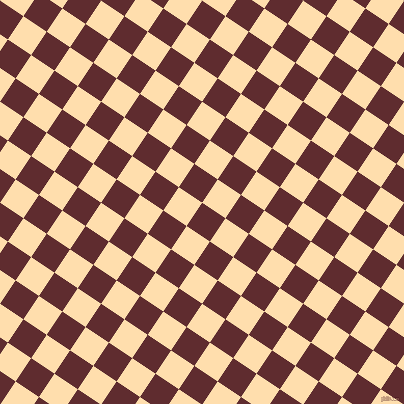 56/146 degree angle diagonal checkered chequered squares checker pattern checkers background, 55 pixel square size, , Jazz and Navajo White checkers chequered checkered squares seamless tileable