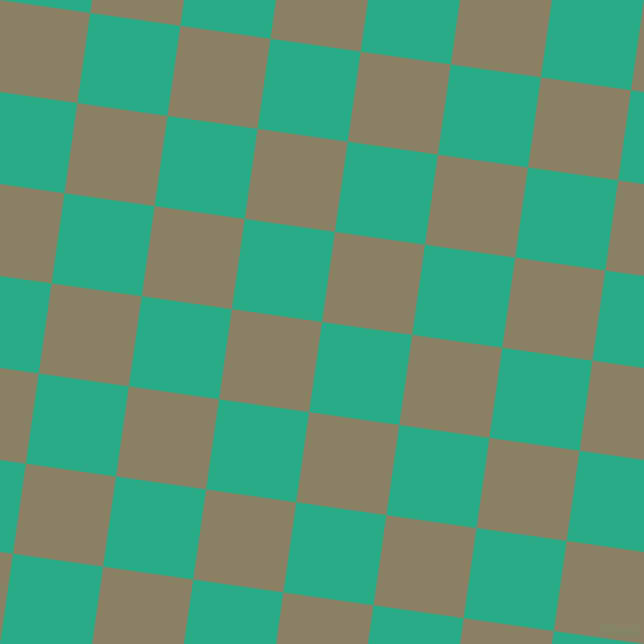 82/172 degree angle diagonal checkered chequered squares checker pattern checkers background, 82 pixel square size, , Jungle Green and Granite Green checkers chequered checkered squares seamless tileable