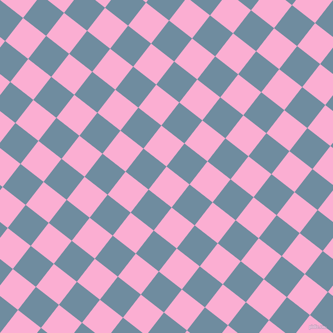 52/142 degree angle diagonal checkered chequered squares checker pattern checkers background, 57 pixel squares size, , Lavender Pink and Bermuda Grey checkers chequered checkered squares seamless tileable