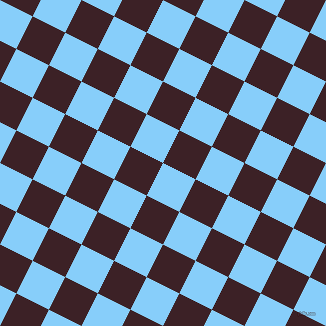63/153 degree angle diagonal checkered chequered squares checker pattern checkers background, 73 pixel square size, , Light Sky Blue and Temptress checkers chequered checkered squares seamless tileable