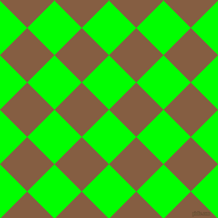45/135 degree angle diagonal checkered chequered squares checker pattern checkers background, 78 pixel squares size, , Lime and Dark Wood checkers chequered checkered squares seamless tileable