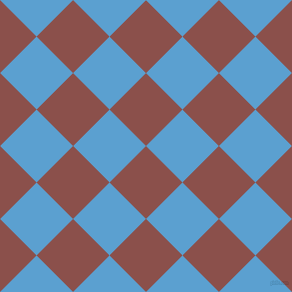 45/135 degree angle diagonal checkered chequered squares checker pattern checkers background, 103 pixel squares size, , Lotus and Picton Blue checkers chequered checkered squares seamless tileable