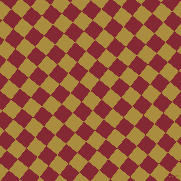 51/141 degree angle diagonal checkered chequered squares checker pattern checkers background, 56 pixel square size, , Luxor Gold and Shiraz checkers chequered checkered squares seamless tileable