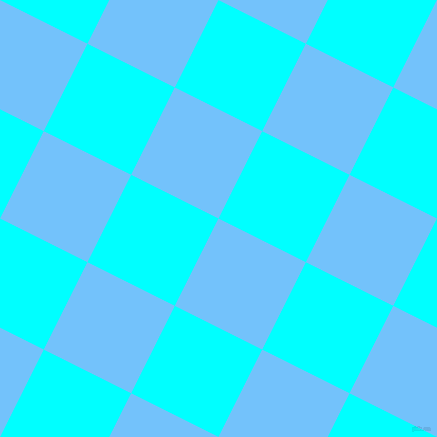 63/153 degree angle diagonal checkered chequered squares checker pattern checkers background, 190 pixel square size, , Maya Blue and Aqua checkers chequered checkered squares seamless tileable
