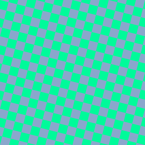 76/166 degree angle diagonal checkered chequered squares checker pattern checkers background, 30 pixel square size, , Medium Spring Green and Polo Blue checkers chequered checkered squares seamless tileable