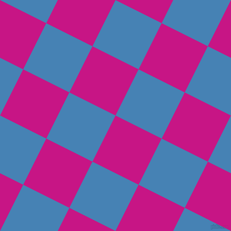 63/153 degree angle diagonal checkered chequered squares checker pattern checkers background, 105 pixel squares size, , Medium Violet Red and Steel Blue checkers chequered checkered squares seamless tileable