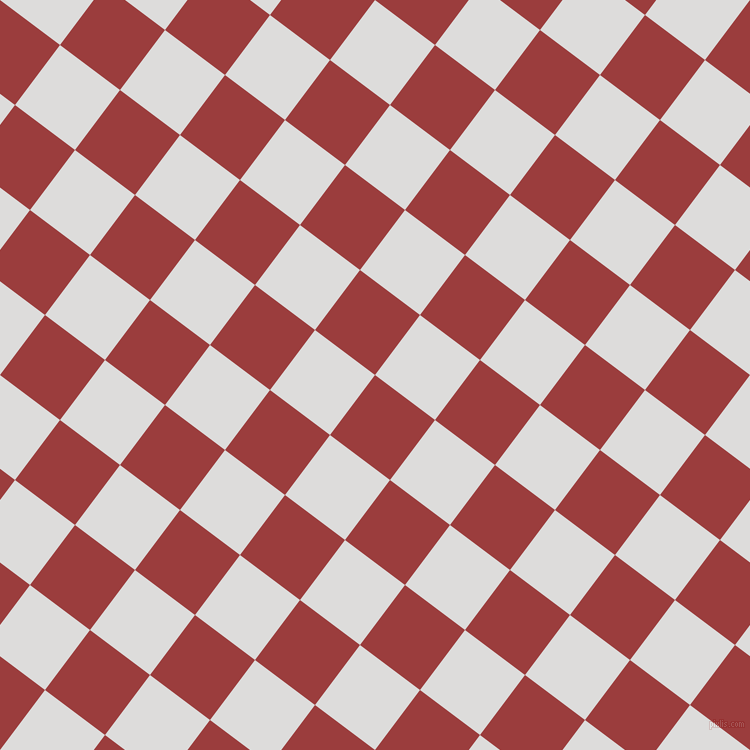 53/143 degree angle diagonal checkered chequered squares checker pattern checkers background, 75 pixel square size, , Mexican Red and Porcelain checkers chequered checkered squares seamless tileable
