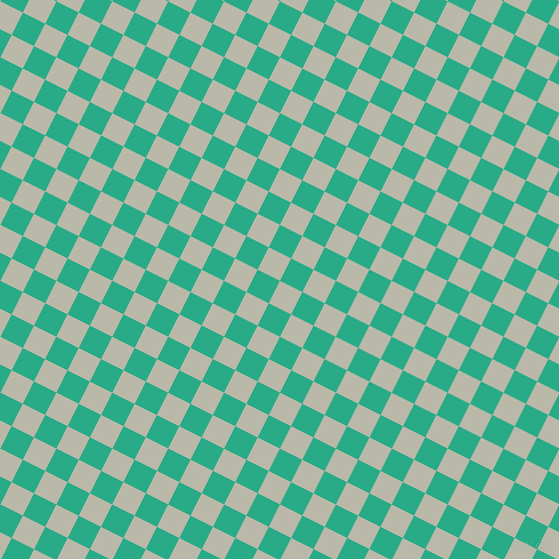 63/153 degree angle diagonal checkered chequered squares checker pattern checkers background, 25 pixel square size, , Mist Grey and Jungle Green checkers chequered checkered squares seamless tileable