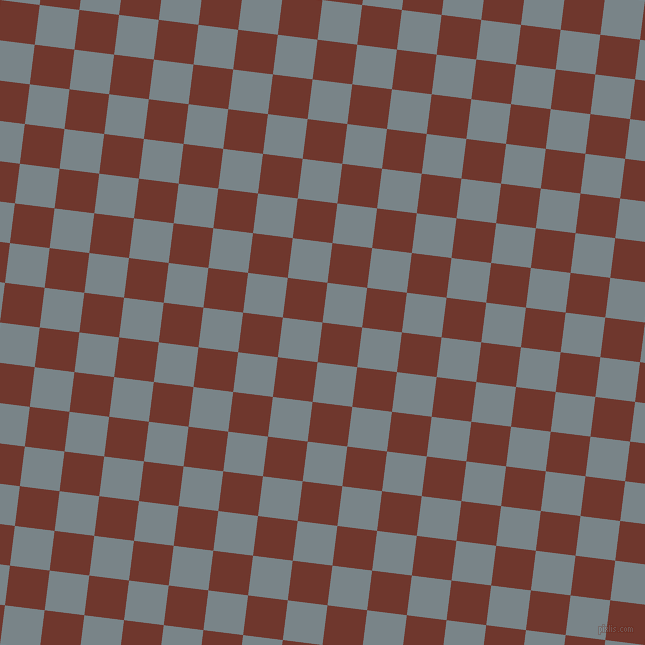 83/173 degree angle diagonal checkered chequered squares checker pattern checkers background, 40 pixel square size, , Mocha and Regent Grey checkers chequered checkered squares seamless tileable