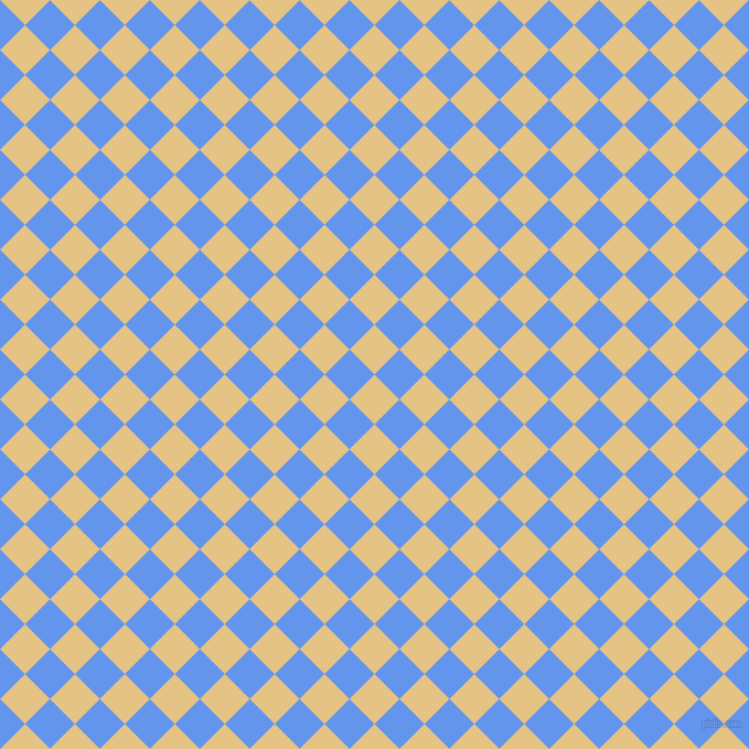 45/135 degree angle diagonal checkered chequered squares checker pattern checkers background, 32 pixel squares size, , New Orleans and Cornflower Blue checkers chequered checkered squares seamless tileable