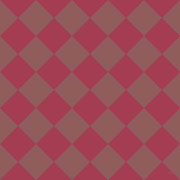 45/135 degree angle diagonal checkered chequered squares checker pattern checkers background, 84 pixel square size, , Night Shadz and Rose Taupe checkers chequered checkered squares seamless tileable