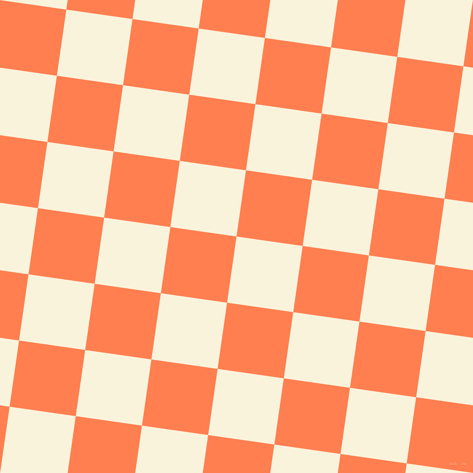 82/172 degree angle diagonal checkered chequered squares checker pattern checkers background, 134 pixel squares size, , Off Yellow and Coral checkers chequered checkered squares seamless tileable