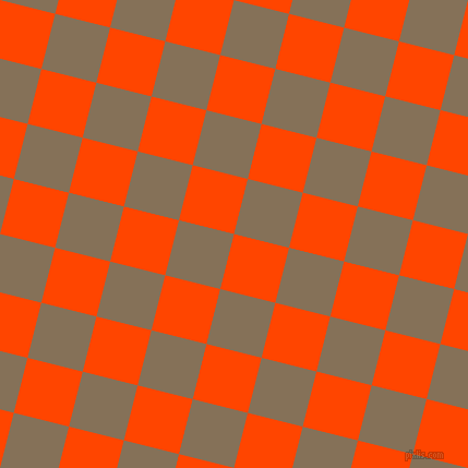 76/166 degree angle diagonal checkered chequered squares checker pattern checkers background, 52 pixel squares size, , Orange Red and Cement checkers chequered checkered squares seamless tileable