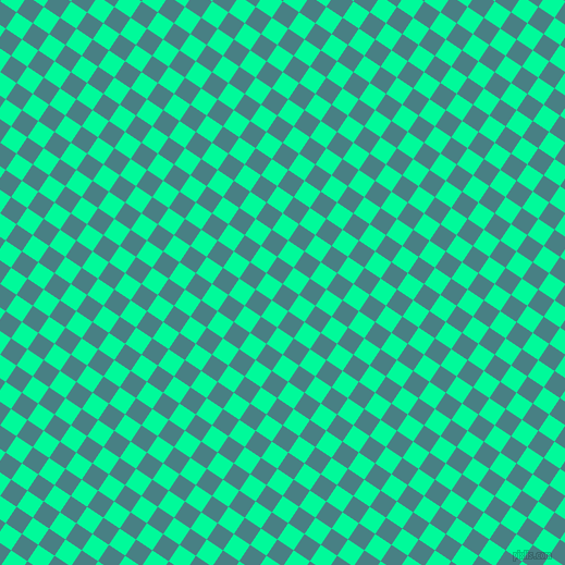 56/146 degree angle diagonal checkered chequered squares checker pattern checkers background, 18 pixel squares size, , Paradiso and Medium Spring Green checkers chequered checkered squares seamless tileable