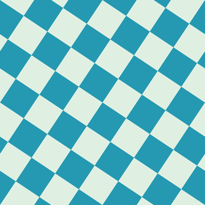 56/146 degree angle diagonal checkered chequered squares checker pattern checkers background, 98 pixel square size, , Pelorous and Off Green checkers chequered checkered squares seamless tileable