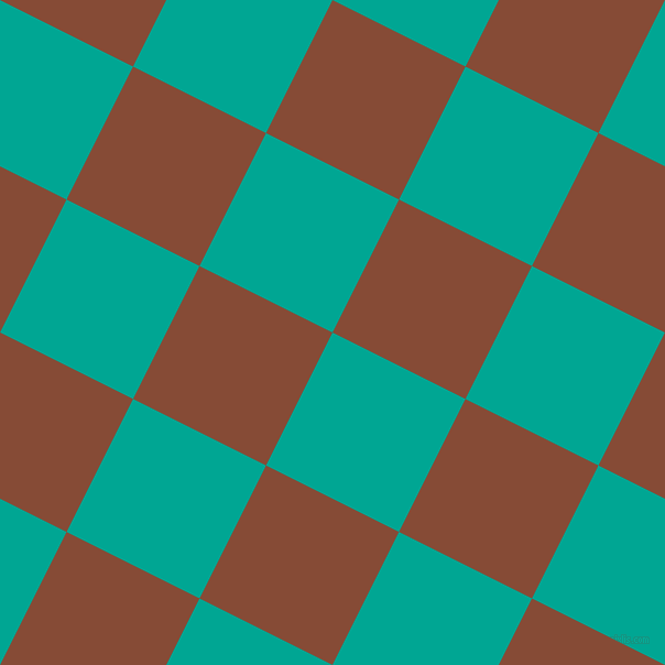 63/153 degree angle diagonal checkered chequered squares checker pattern checkers background, 135 pixel squares size, , Persian Green and Paarl checkers chequered checkered squares seamless tileable