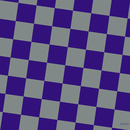 82/172 degree angle diagonal checkered chequered squares checker pattern checkers background, 75 pixel squares size, , Persian Indigo and Oslo Grey checkers chequered checkered squares seamless tileable