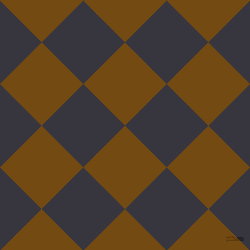 45/135 degree angle diagonal checkered chequered squares checker pattern checkers background, 120 pixel squares size, , Raw Umber and Revolver checkers chequered checkered squares seamless tileable