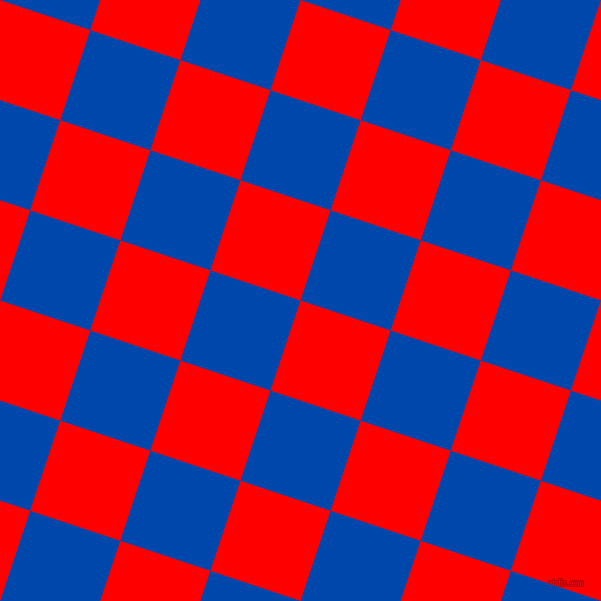 72/162 degree angle diagonal checkered chequered squares checker pattern checkers background, 95 pixel square size, , Red and Cobalt checkers chequered checkered squares seamless tileable