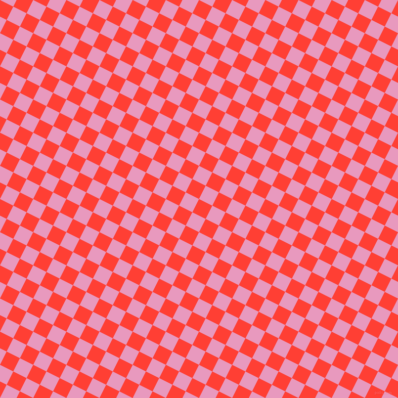 63/153 degree angle diagonal checkered chequered squares checker pattern checkers background, 30 pixel squares size, , Red Orange and Shocking checkers chequered checkered squares seamless tileable