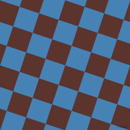 72/162 degree angle diagonal checkered chequered squares checker pattern checkers background, 71 pixel squares size, , Redwood and Steel Blue checkers chequered checkered squares seamless tileable