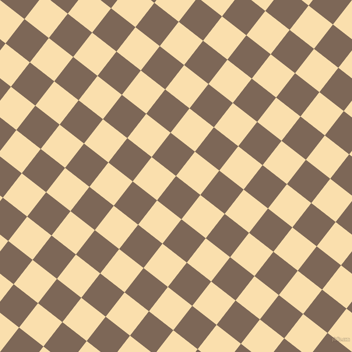 52/142 degree angle diagonal checkered chequered squares checker pattern checkers background, 61 pixel square size, , Roman Coffee and Peach-Yellow checkers chequered checkered squares seamless tileable