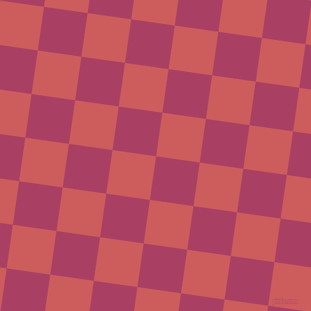82/172 degree angle diagonal checkered chequered squares checker pattern checkers background, 63 pixel square size, , Rouge and Indian Red checkers chequered checkered squares seamless tileable
