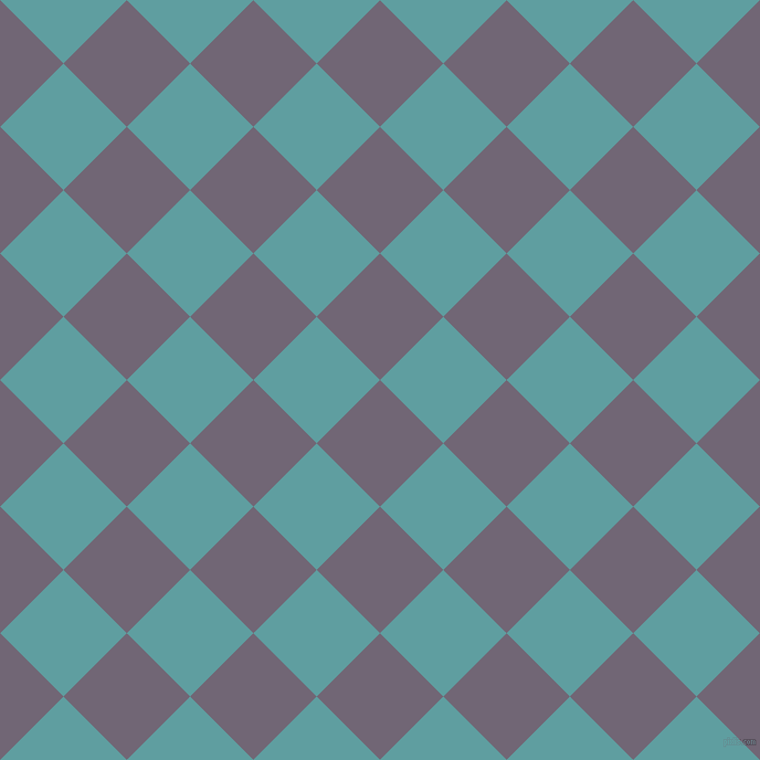 45/135 degree angle diagonal checkered chequered squares checker pattern checkers background, 98 pixel square size, , Rum and Cadet Blue checkers chequered checkered squares seamless tileable