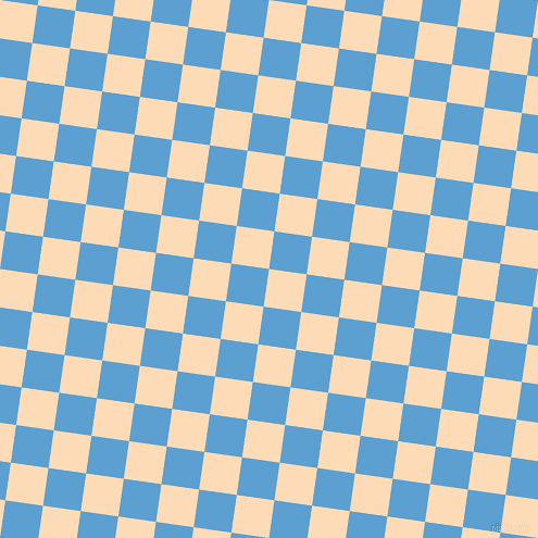 82/172 degree angle diagonal checkered chequered squares checker pattern checkers background, 35 pixel squares size, , Sandy Beach and Picton Blue checkers chequered checkered squares seamless tileable