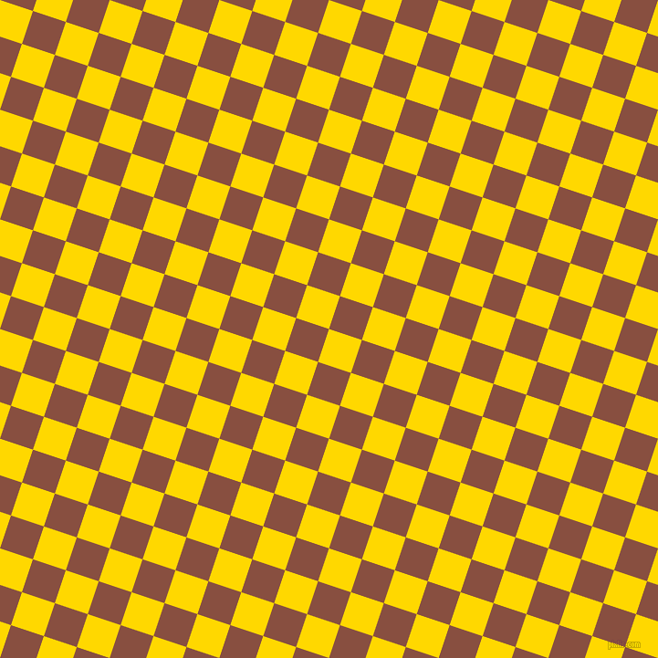 72/162 degree angle diagonal checkered chequered squares checker pattern checkers background, 38 pixel square size, , School Bus Yellow and Mule Fawn checkers chequered checkered squares seamless tileable