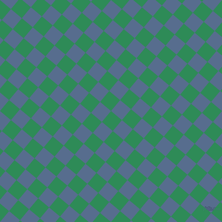 50/140 degree angle diagonal checkered chequered squares checker pattern checkers background, 29 pixel squares size, , Sea Green and Kashmir Blue checkers chequered checkered squares seamless tileable