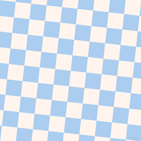 84/174 degree angle diagonal checkered chequered squares checker pattern checkers background, 60 pixel squares size, , Seashell and Pale Cornflower Blue checkers chequered checkered squares seamless tileable