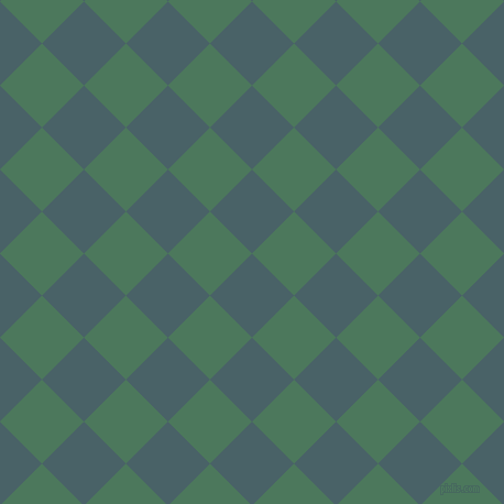 45/135 degree angle diagonal checkered chequered squares checker pattern checkers background, 54 pixel squares size, Smalt Blue and Como checkers chequered checkered squares seamless tileable